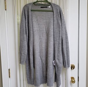 Only long light gray cardigan